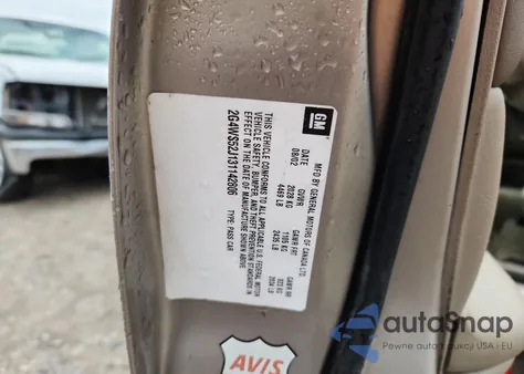 2003 Buick Century Custom z USA, uszkodzony, nr VIN 2G4WS52J131142806